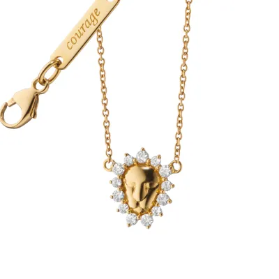 Diamond Critter Lion “Courage“ Necklace
