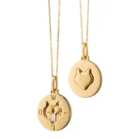 “Wild“ Wolf 18K Gold ntaglio Charm