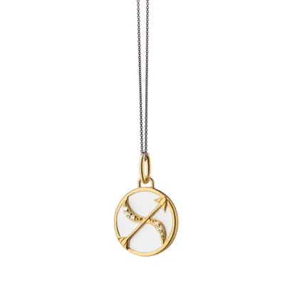 Zodiac X Color Mini Sagittarius Charm Necklace Length 17"