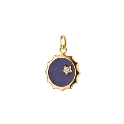 Lapis “Happiness“ Sun and Star Charm