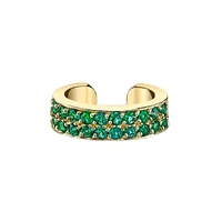 Two Row Emerald Ear Cuff