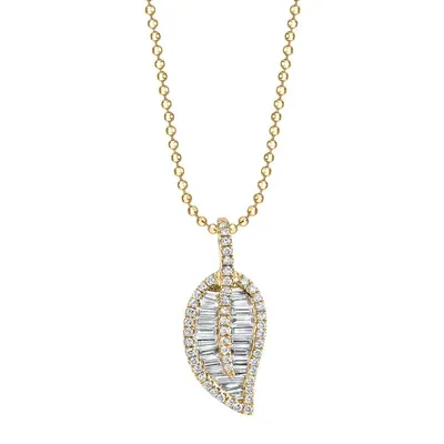 Classic Leaf Diamond Necklace