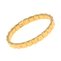 Designer Gold Flexible Yellow Gold Cuff Bangle Bracelet