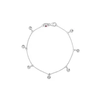 Diamonds by the Inch White Gold 0.33 Carats Dangling Seven Station Bracelet