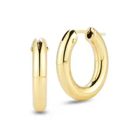 Perfect Hoop Yellow Gold Oval Hoop Earrings