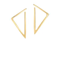 Designer Gold Yellow Gold Large Triangle Earrings