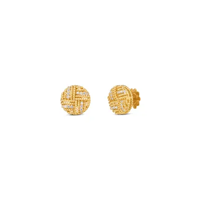 Royal Opera Diamond Accent Round Stud Earrings