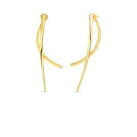 Classic Yellow Gold Dangling Earrings