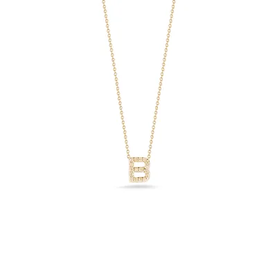 Tiny Treasures Diamond Love Letter “B“ Necklace