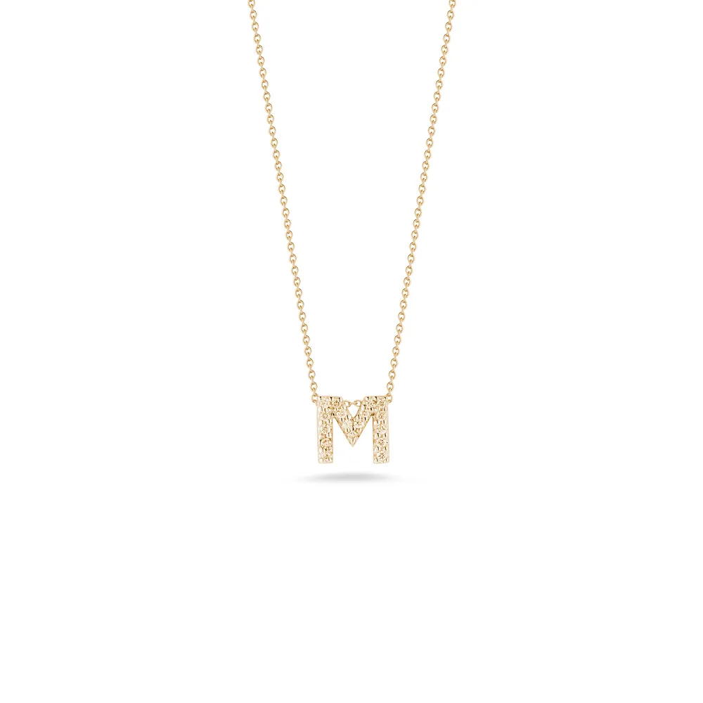 Tiny Treasures Diamond Love Letter “M“ Necklace