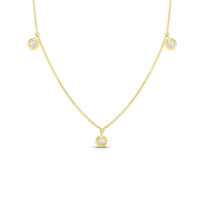 Diamonds by the Inch Dangling Three Station Necklace