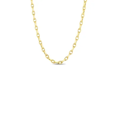 Designer Gold Almond Link Chain Length 22""