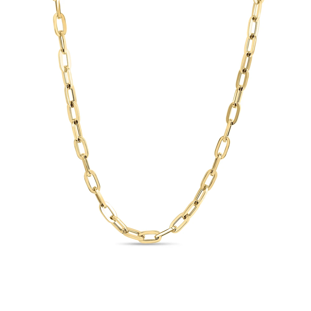 Classic Oro Yellow Gold Chain Necklace Length 18"