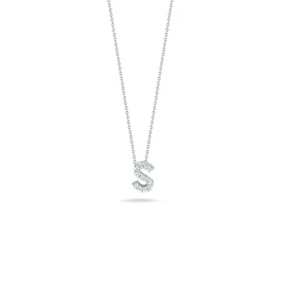 Tiny Treasures Diamond Love Letter “S“ Necklace