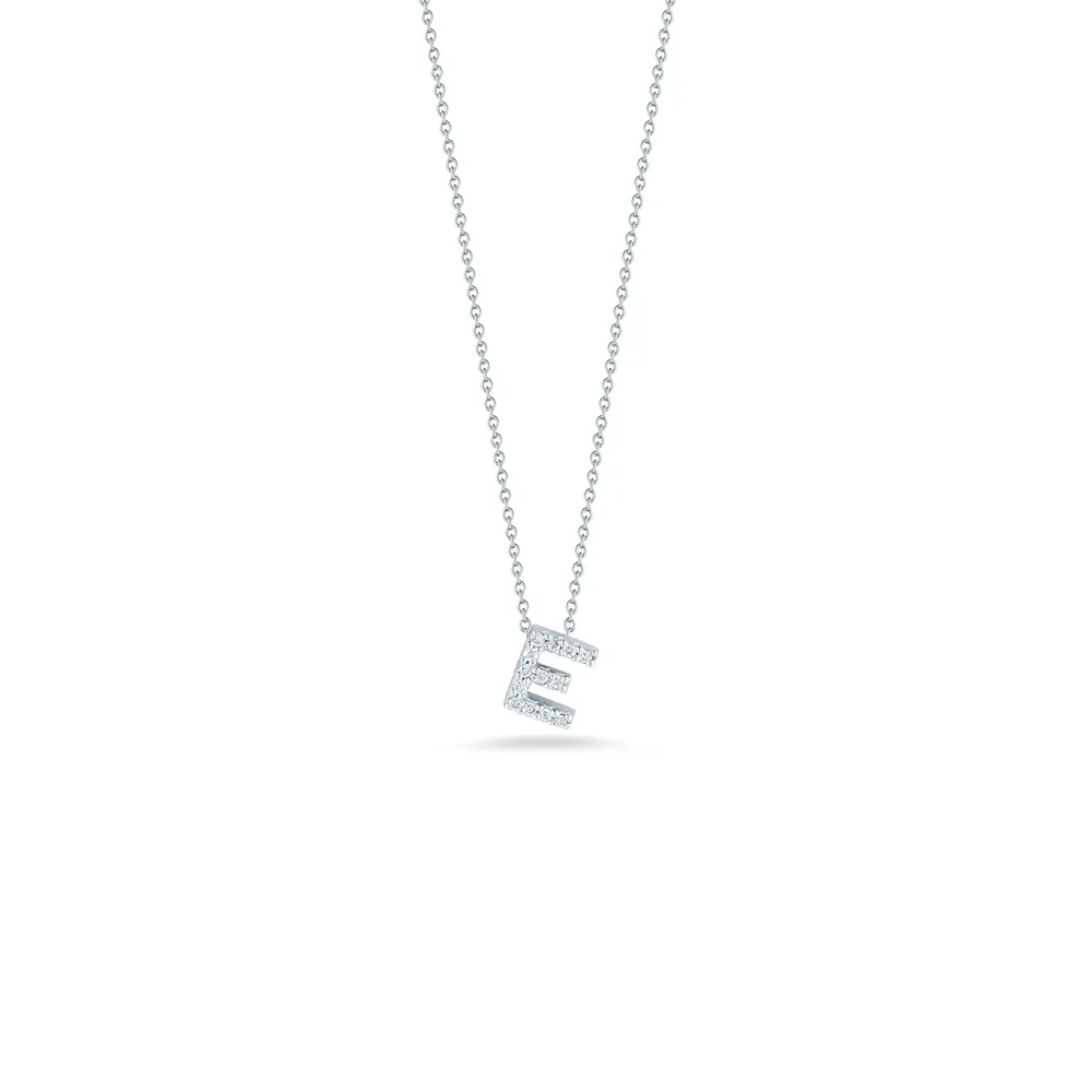 Tiny Treasures Diamond Love Letter “E“ Necklace