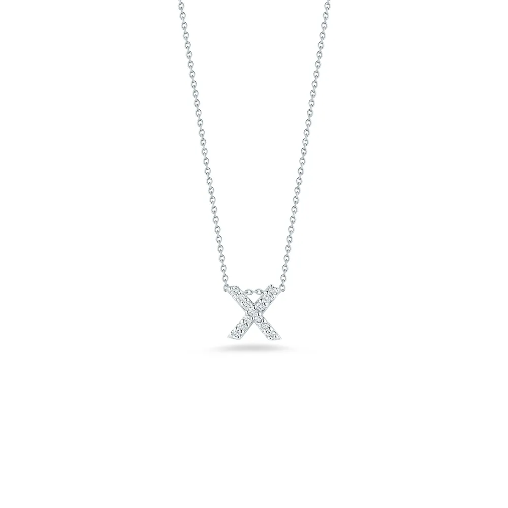 Tiny Treasures Diamond Love Letter “X“ Necklace