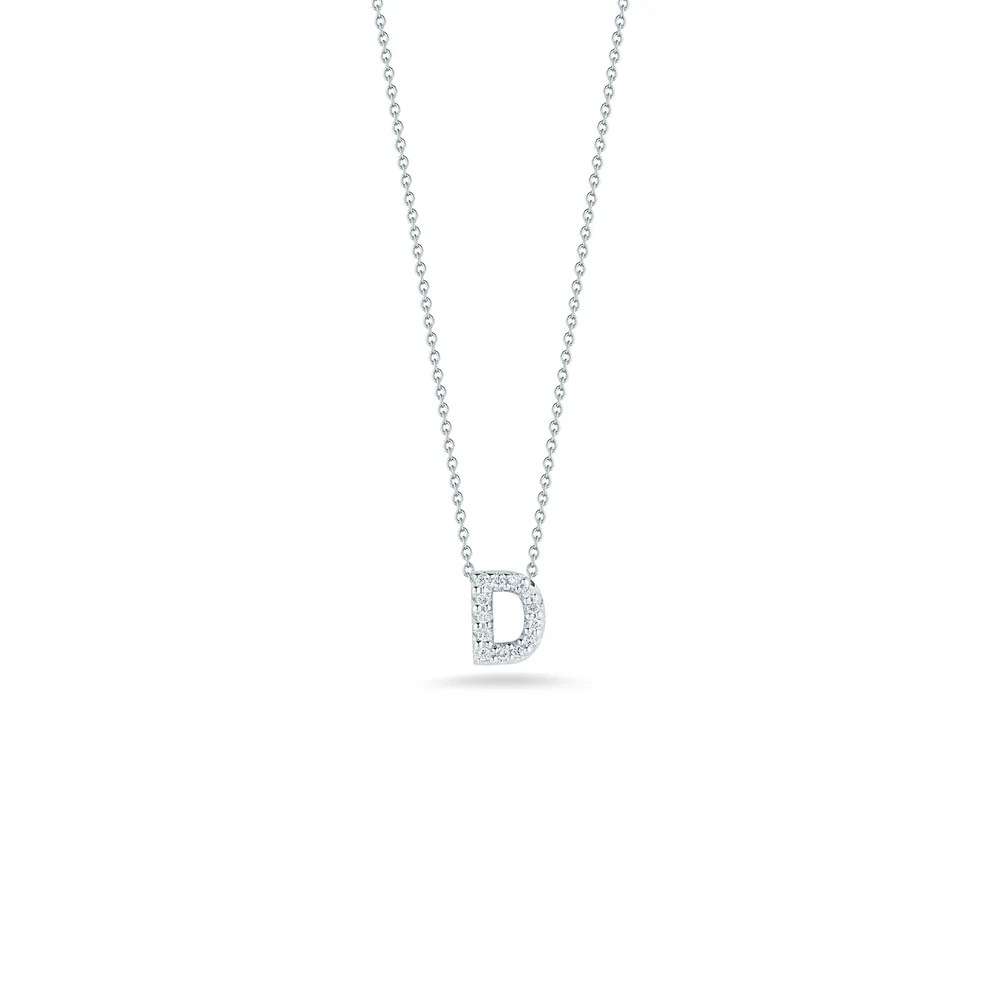 Tiny Treasures Letter D Necklace Length 16" adjustable to 18"