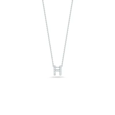 Tiny Treasures Love Letter H Necklace Length 16" adjustable to 18"