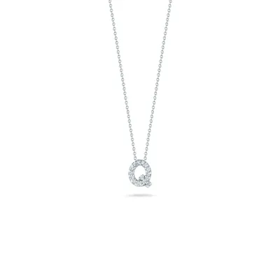 Tiny Treasures Diamond Love Letter “Q“ Necklace
