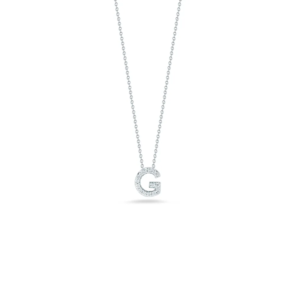 Tiny Treasures Diamond Love Letter “G“ Necklace