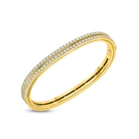 Portofino Yellow Gold Two Row Diamond Ring