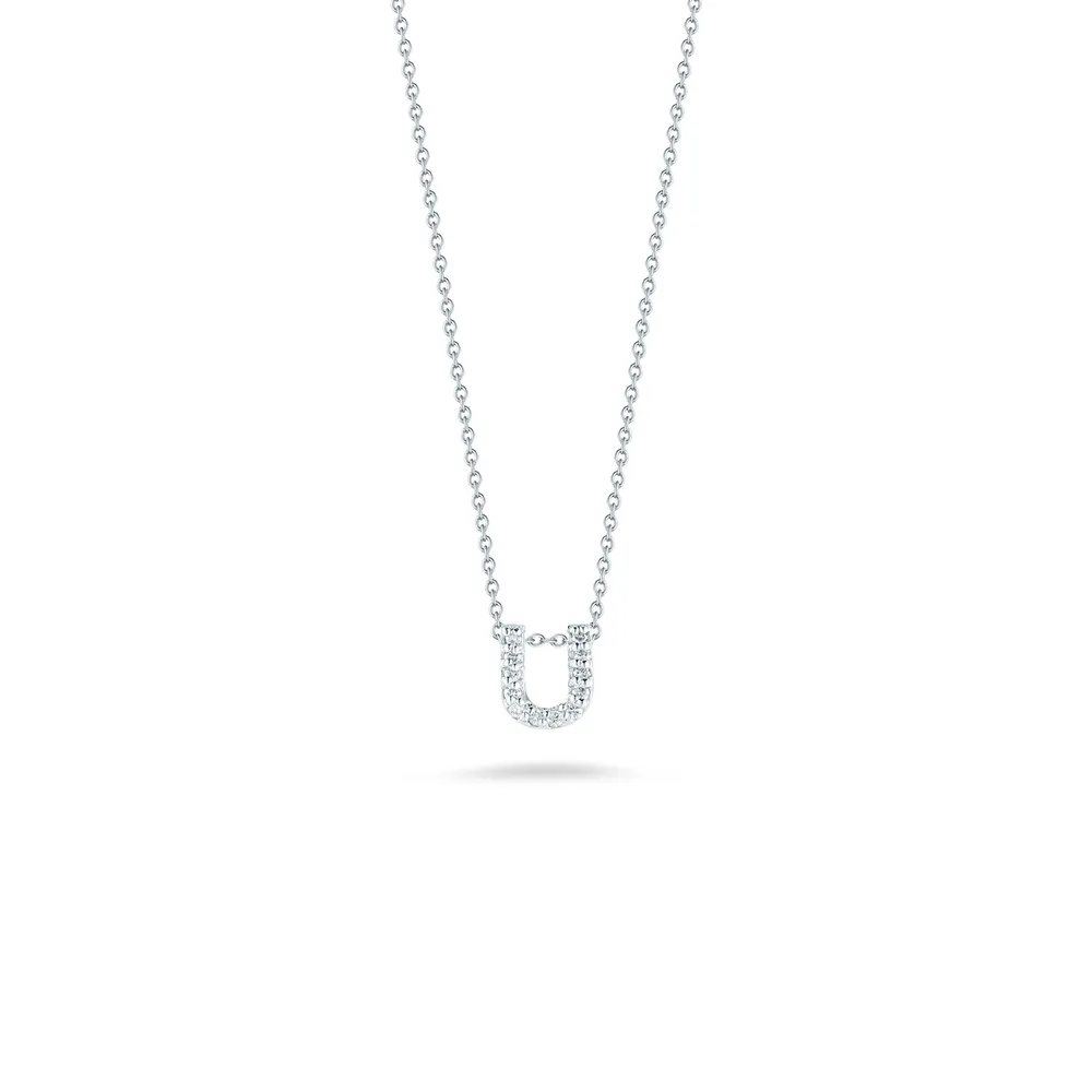 Tiny Treasures Diamond Love Letter “U“ Necklace