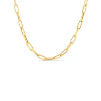 Designer Gold Paperclip Chain Length 34""