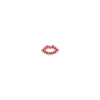 Stud Club Pink Sapphire Single Lips Stud Earring