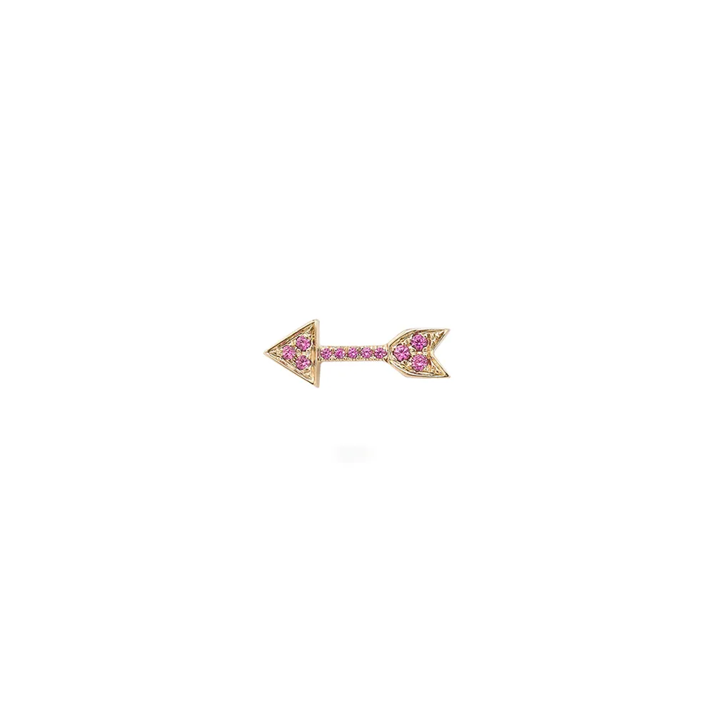 Stud Club Yellow Sapphire Single Arrow Stud Earring