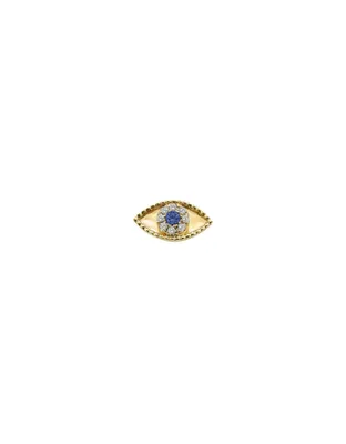 Stud Club Blue Sapphire & Diamond Single Third Eye Stud Earring