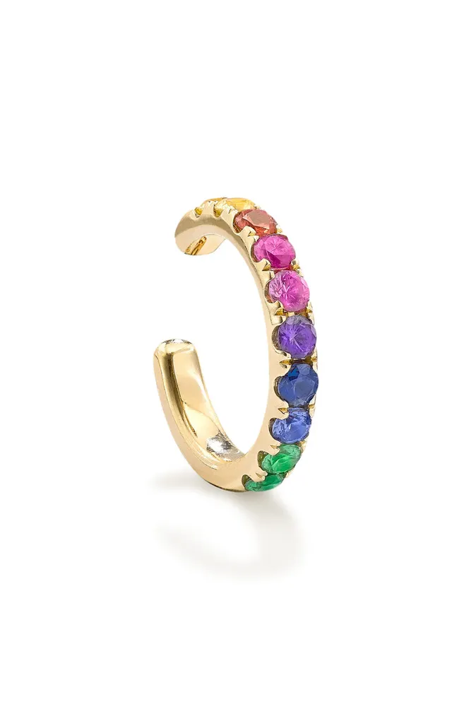 Rainbow Sapphire Medium Earcuff