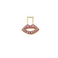 Earwishes Pink Sapphire Lips Charm