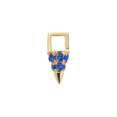 Earwishes Blue Sapphire Cone Charm