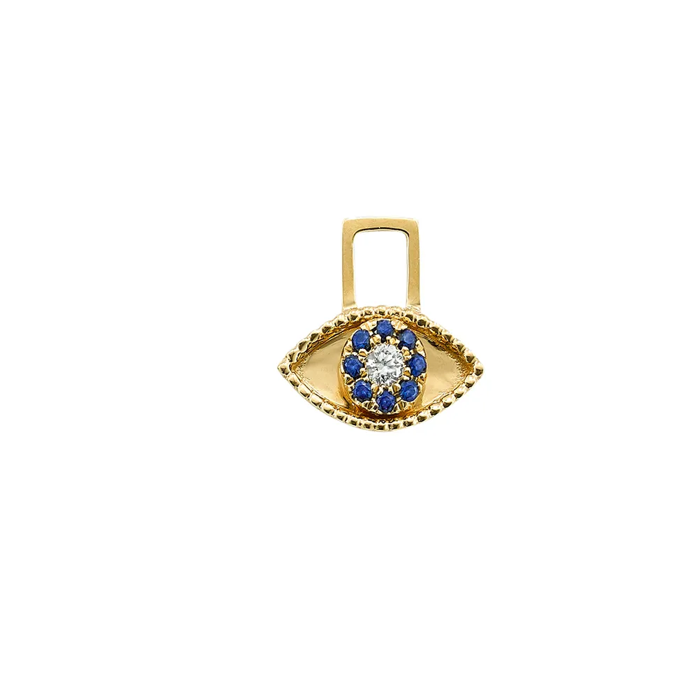 Earwishes Diamond & Blue Sapphire Third Eye Charm