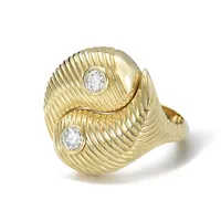 All Gold Yin Yang Ring