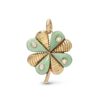 Talisman Clover Charm- Green Turquoise