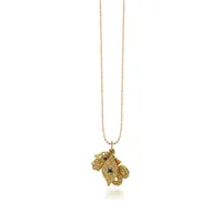 Gold and Diamond Multi Charm Necklace