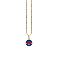 Tiny Lips Medallion Necklace