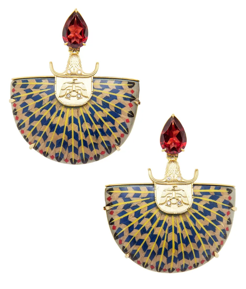 Egypt Marquetry Earrings