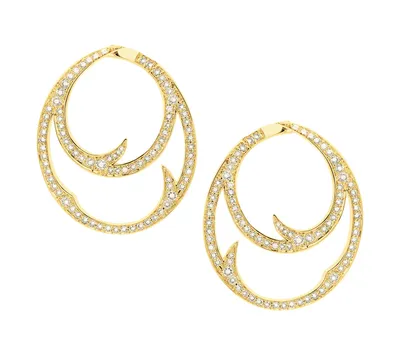 Stem Double Circle Earrings