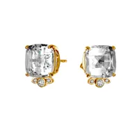 Mogul Rock Crystal Cushion Earrings