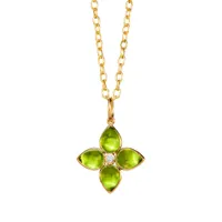 Jardin Peridot Flower Pendant