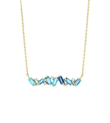 Amalfi Burst Blue Mix Bar Pendant