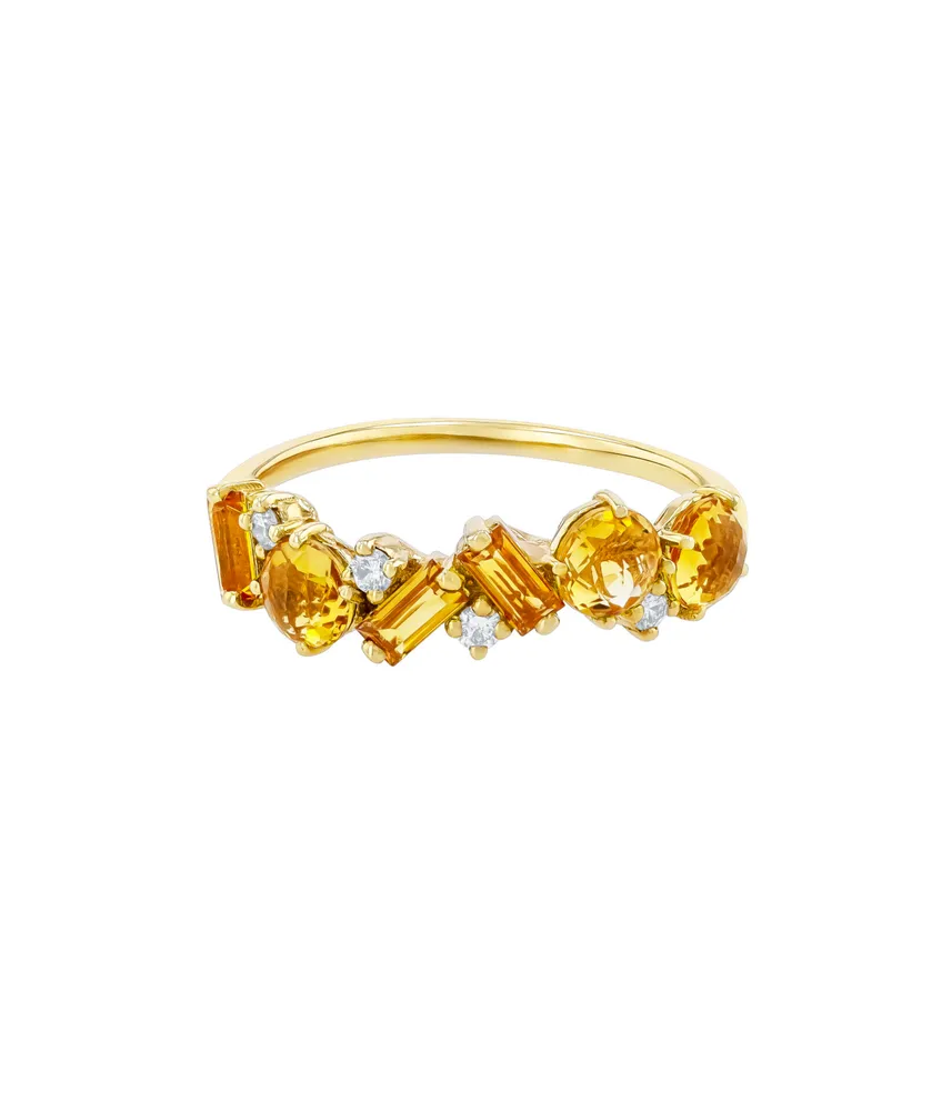 Amalfi Blend Citrine Half Band