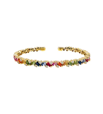 Frenzy Rainbow Sapphire Bangle