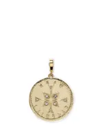 Compass Large Diamond Coin Charm