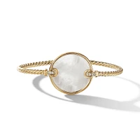 DY Elements® Bracelet in 18K Yellow Gold with Mother of Pearl and Pavé Diamonds