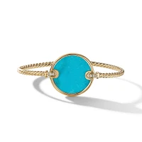 DY Elements® Bracelet in 18K Yellow Gold with Turquoise and Pavé Diamonds