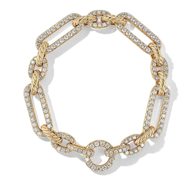 Lexington Chain Bracelet in 18K Yellow Gold with Full Pavé Diamonds