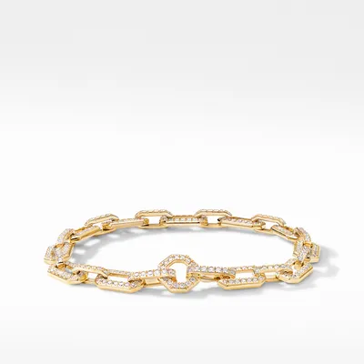 Pavé Chain Bracelet in 18K Yellow Gold with Diamonds